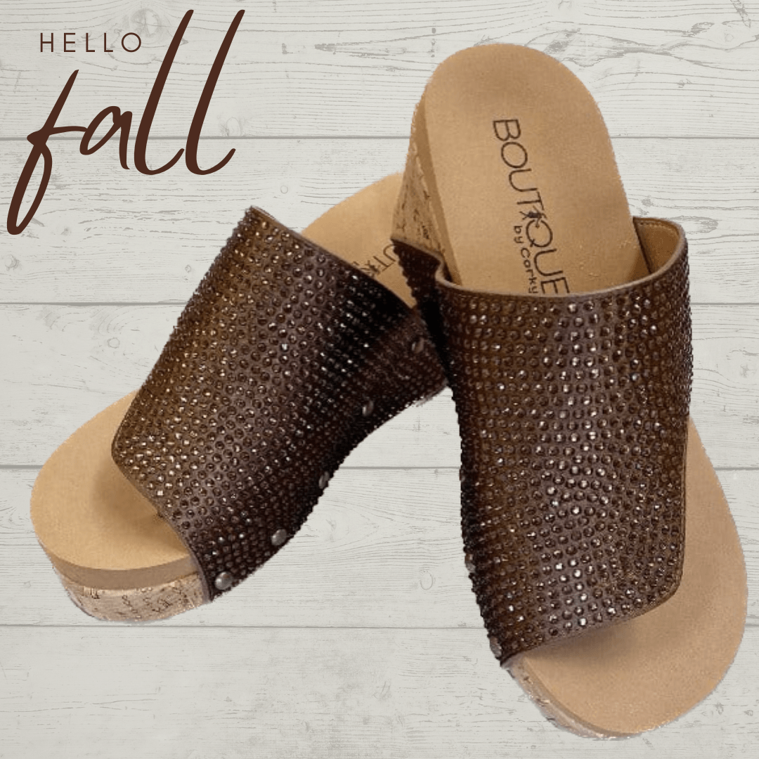 Chocolate Faux Suede Made Em Blush Wedges - Corkys