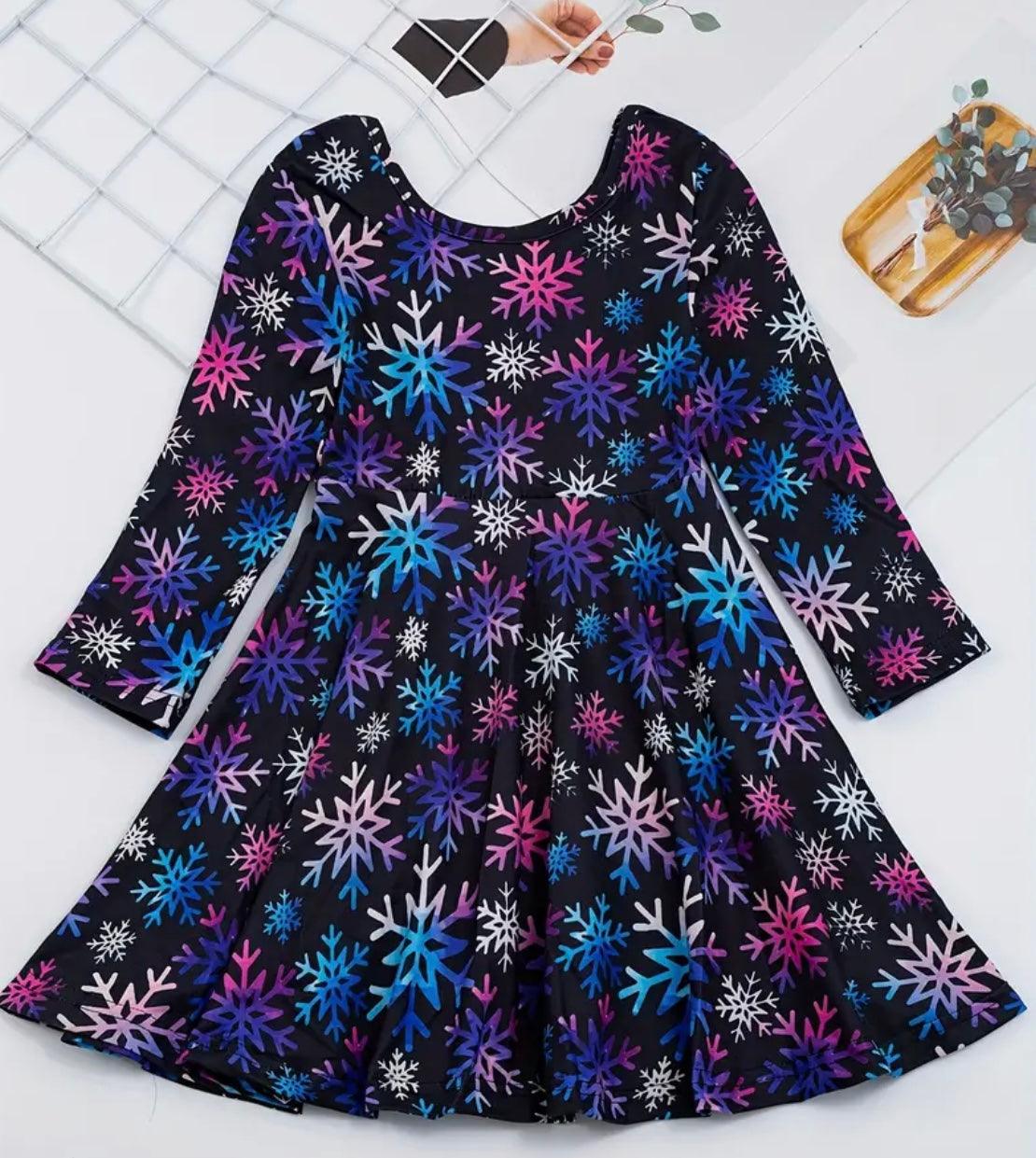 Girls Snowflake Dress - BeLoved Boutique 
