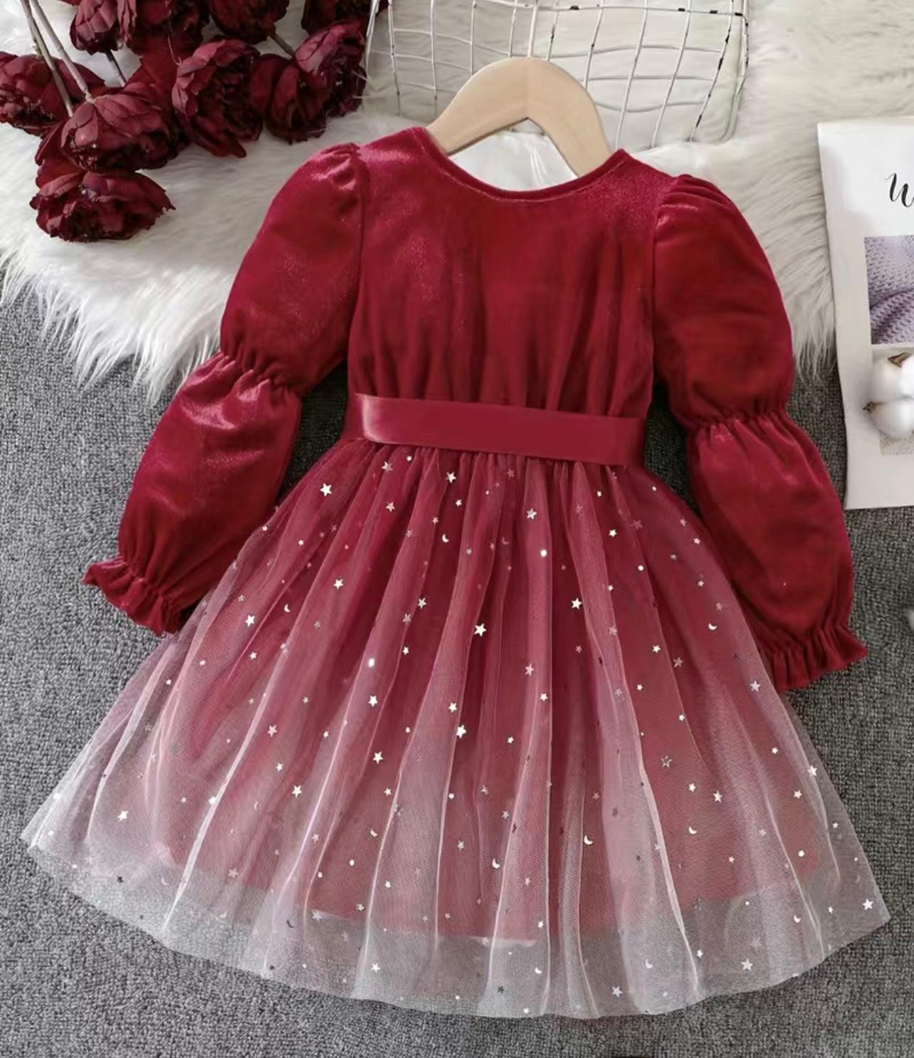 Girls Velvet Princess Dress - BeLoved Boutique 