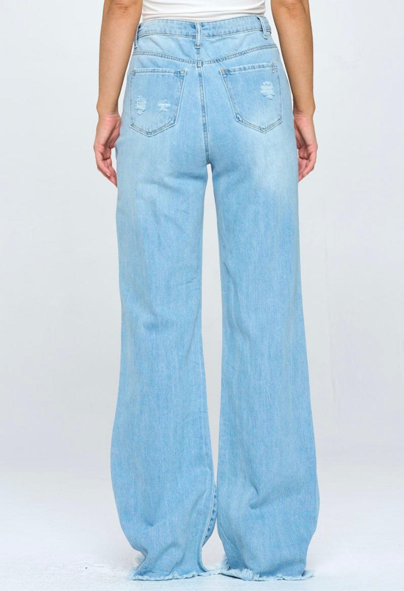 High Rise Distressed Dad Jean - BeLoved Boutique 