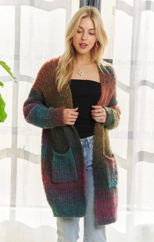 Cardigan Sweater Ombré