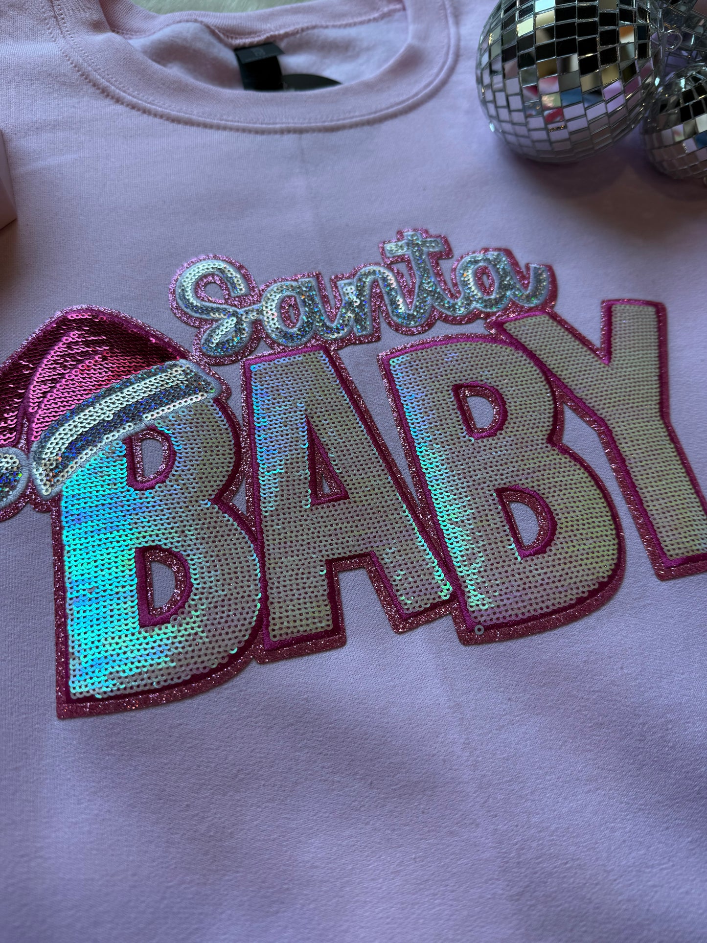 Crewneck SANTA BABY Sequins