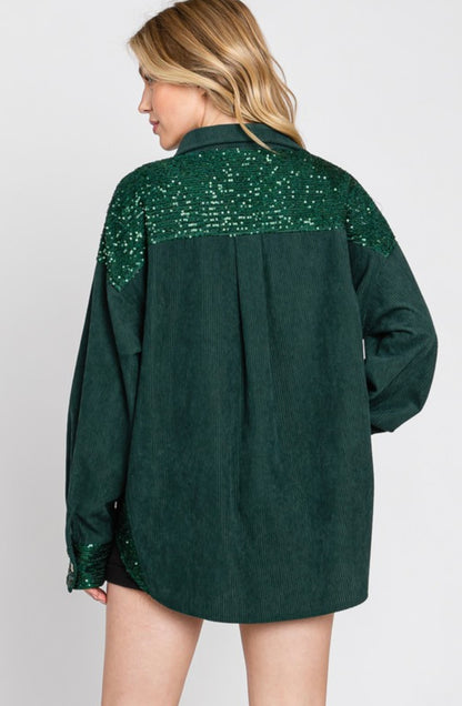 Sequin Corduroy Shacket Mix Match