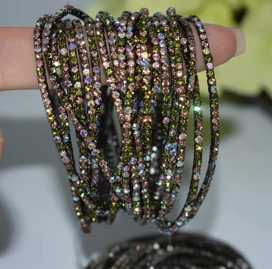 Bangle Bracelet Multicolor Rhinestone