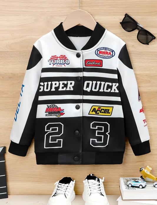 Boys Racing Varsity Jacket