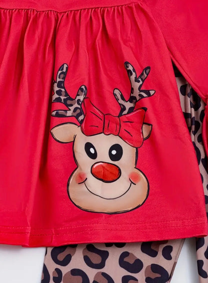 Girls Christmas Reindeer Set