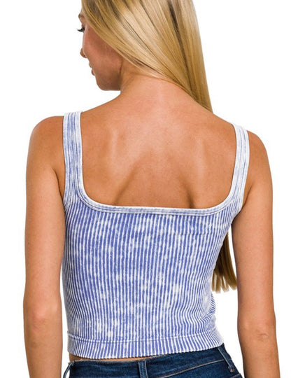 Tank Bra Mineral Wash Ribbed