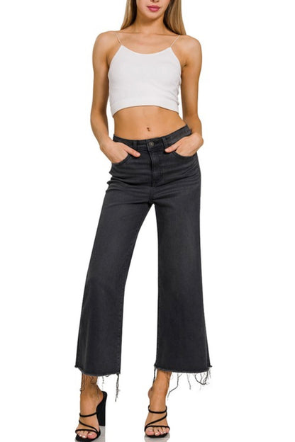 Denim Wide Leg Cropped