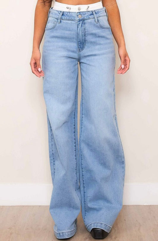 Jeans Wide Leg Double Waist