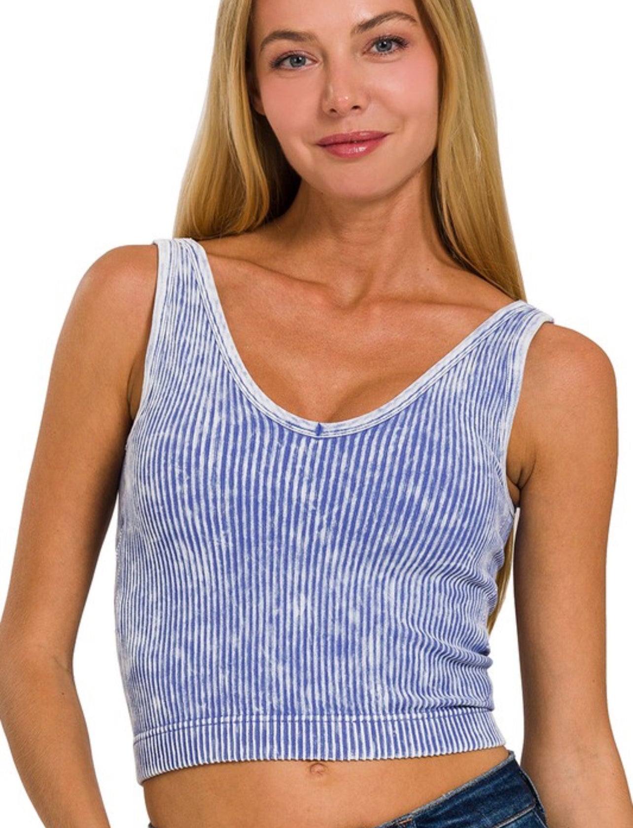 Tank Bra Mineral Wash Ribbed