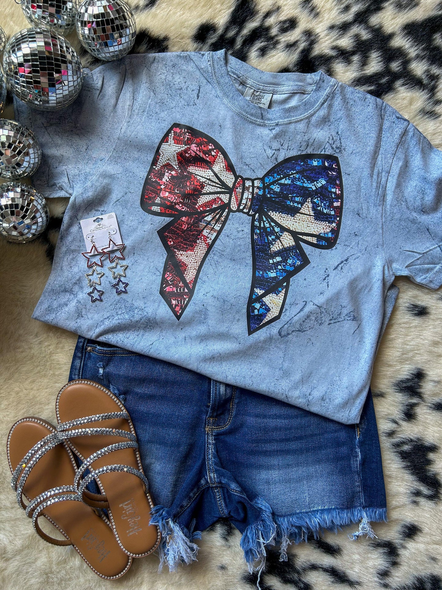 American Flag Bow Tee - BeLoved Boutique 