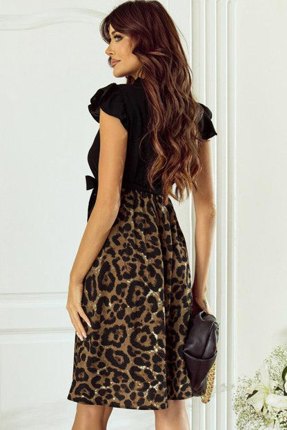 Black Leopard Print Dress - BeLoved Boutique 