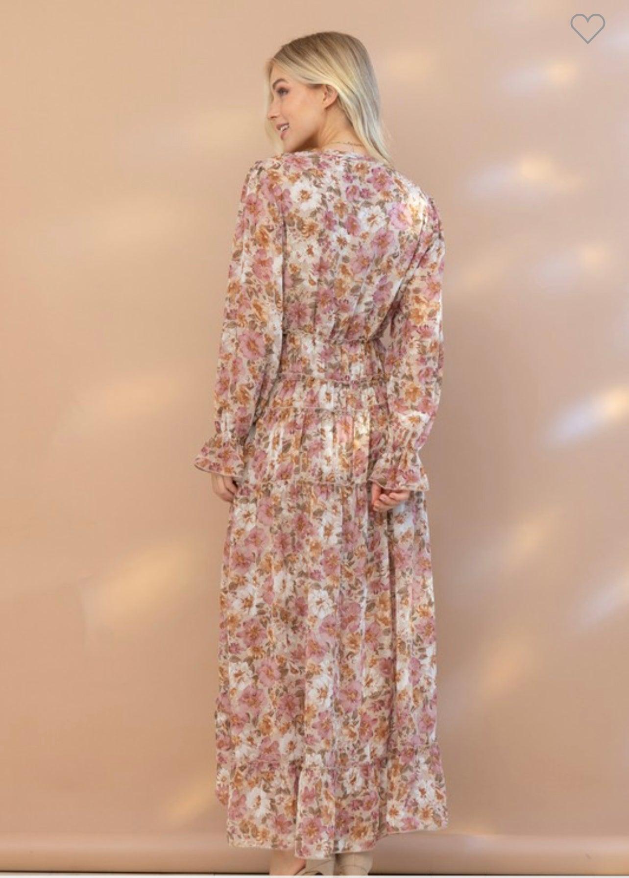 Chiffon Ruffle Tiered Maxi Dress - BeLoved Boutique 