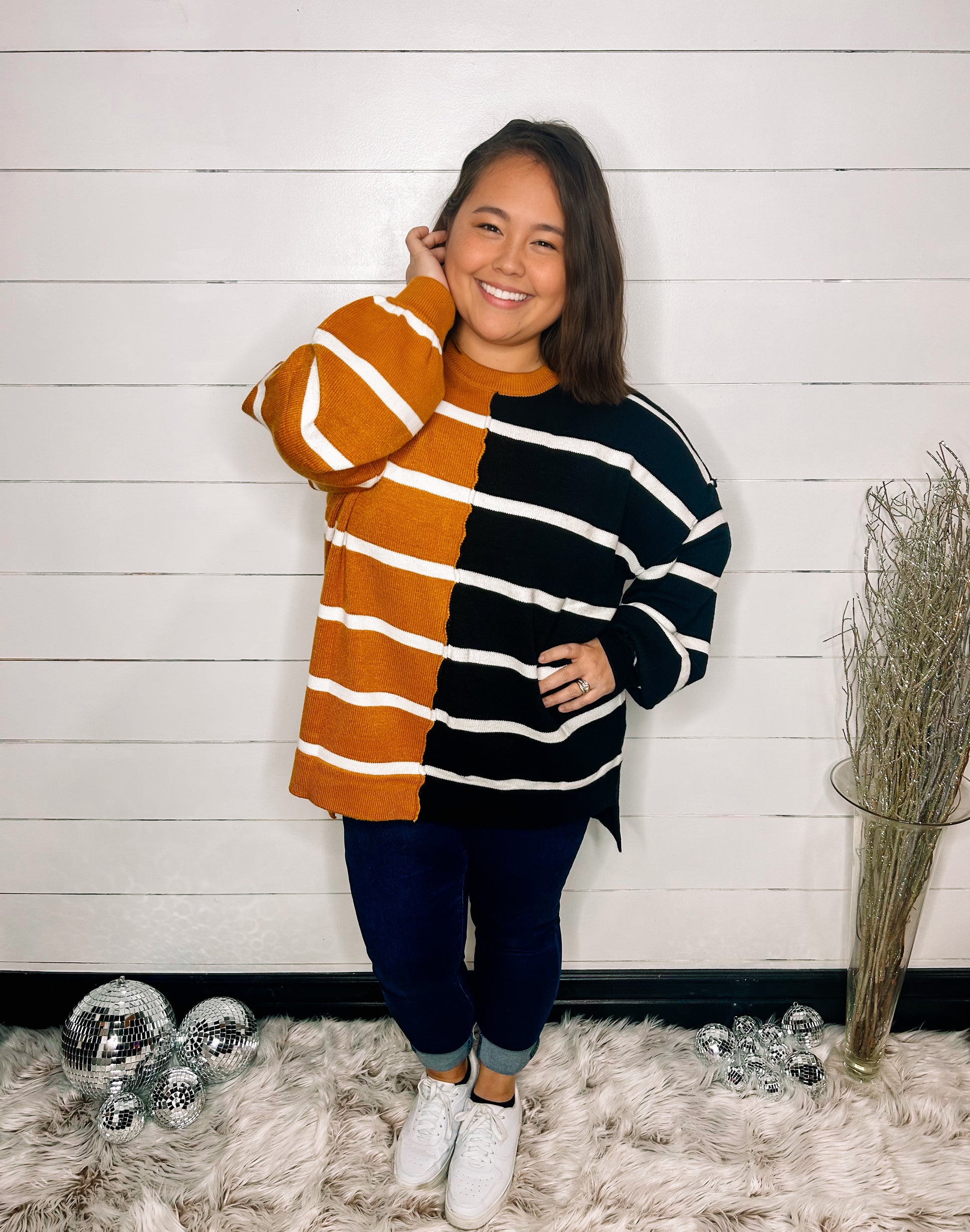 Color Block Striped Sweater – BeLoved Boutique