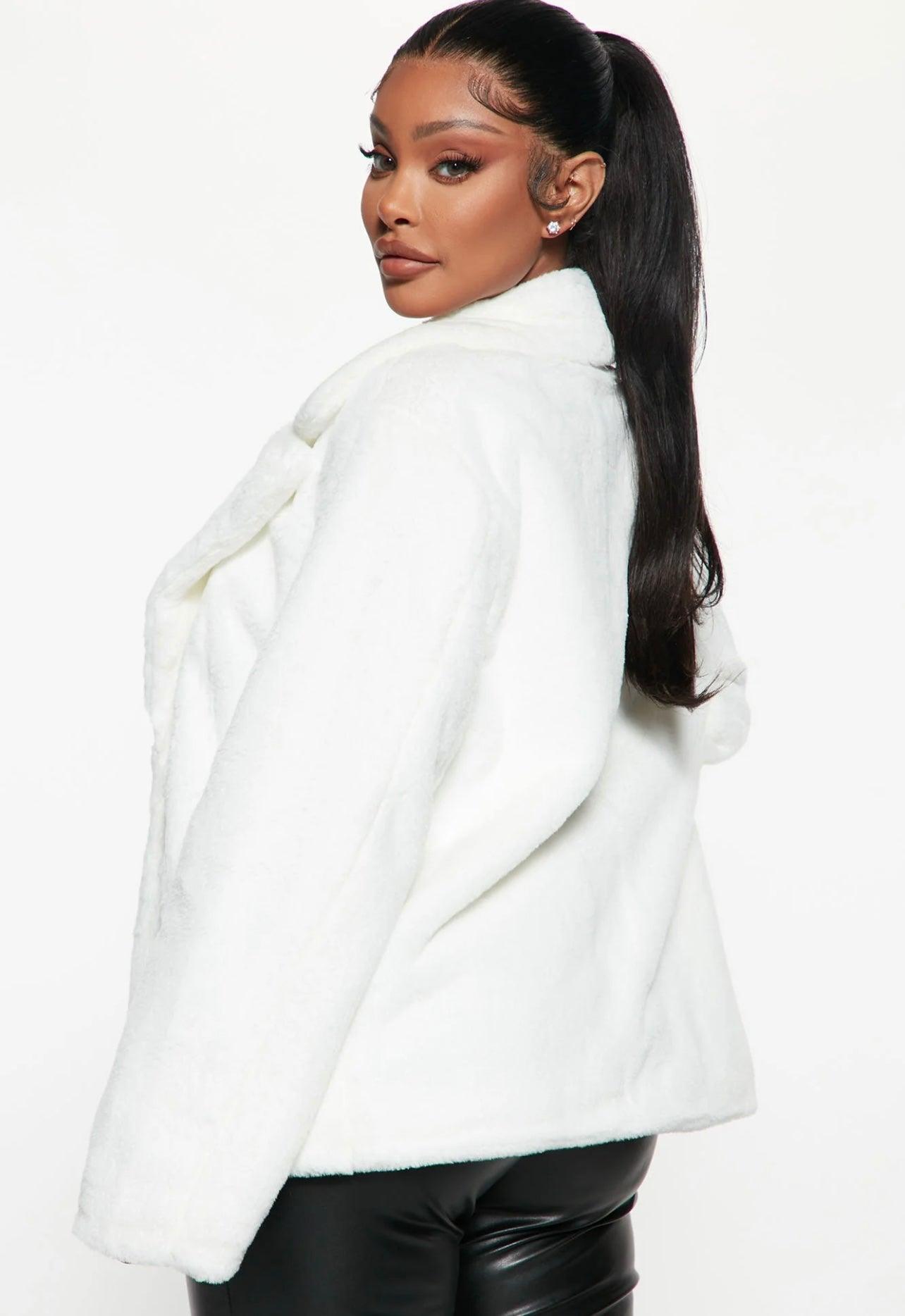 BB Dakota Swirl Next Door Faux Fur Drape Jacket-$110.00 – Hand In Pocket