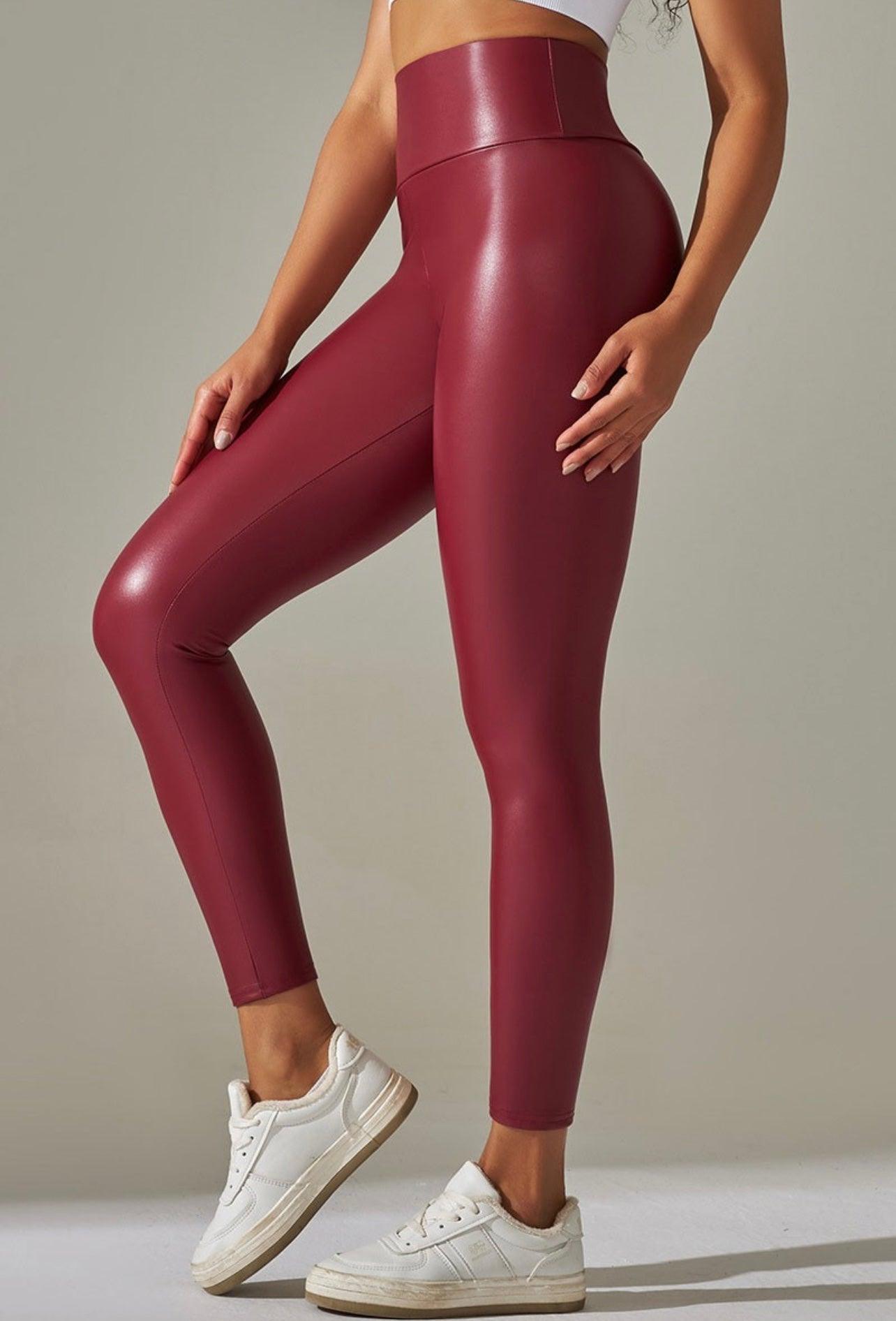 High Waist Faux Leather Leggings - BeLoved Boutique 