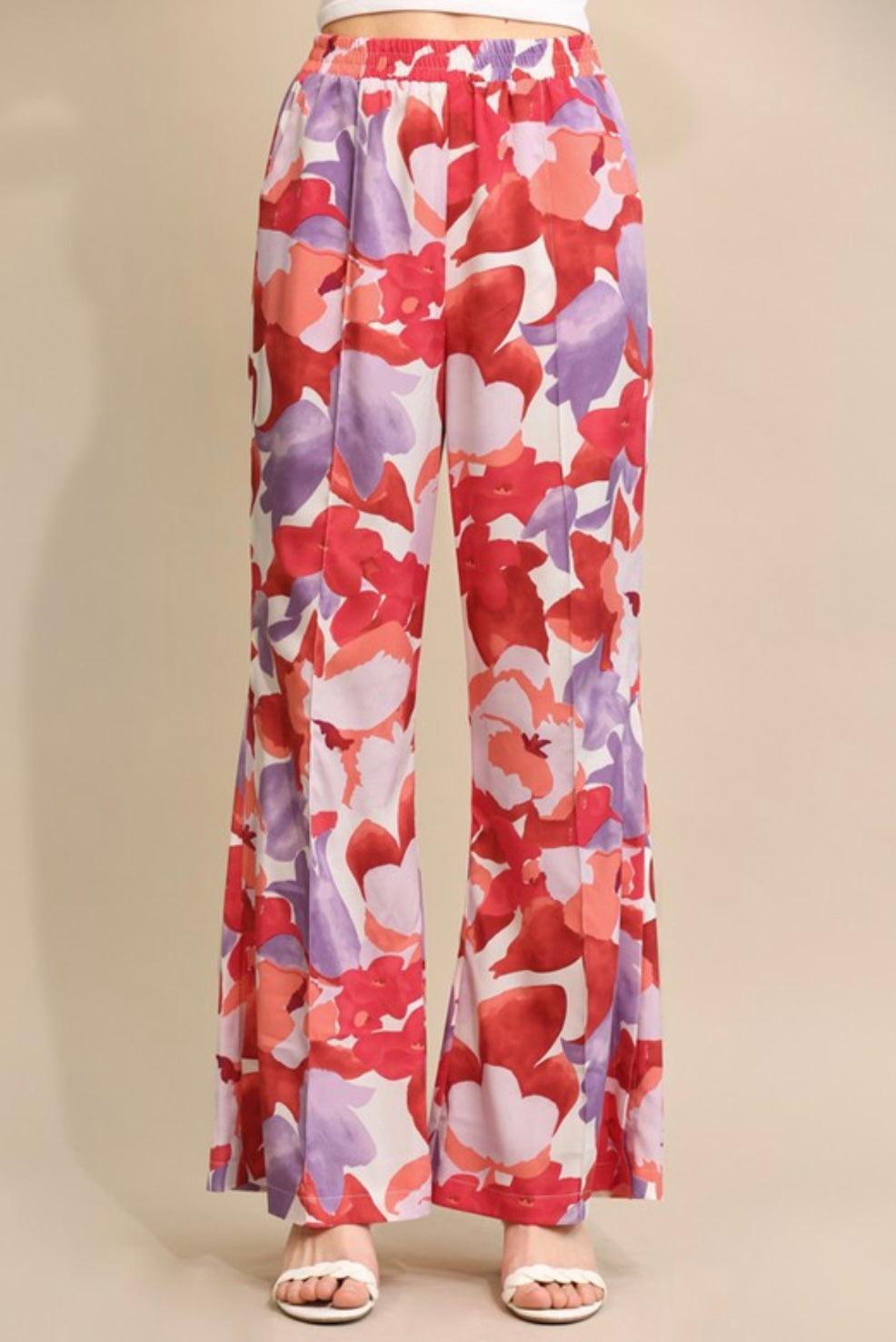 Floral Palazzo Pants - BeLoved Boutique 