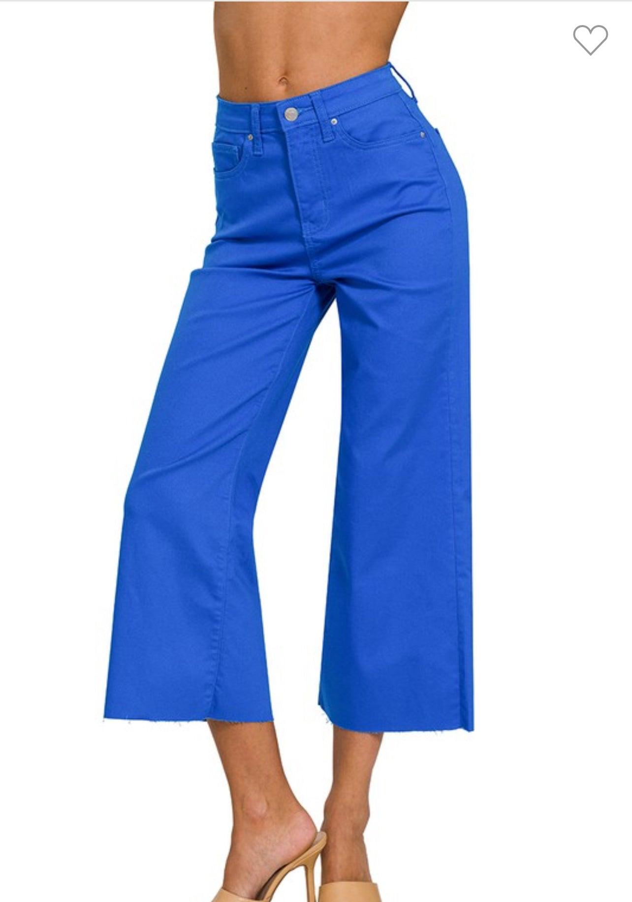High Rise Cropped Flare Pants