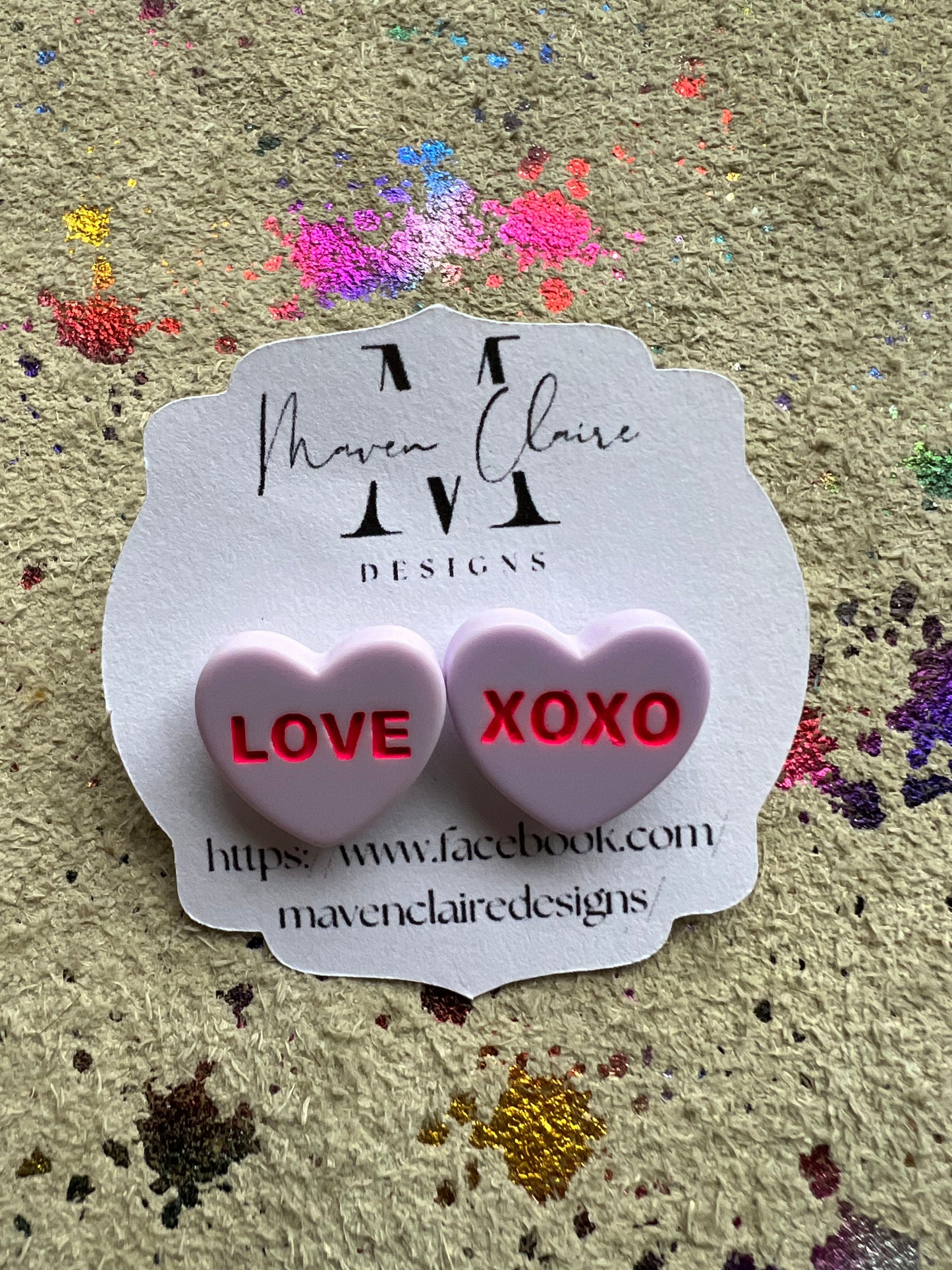 LOVE Solid Valentine Earrings - BeLoved Boutique 