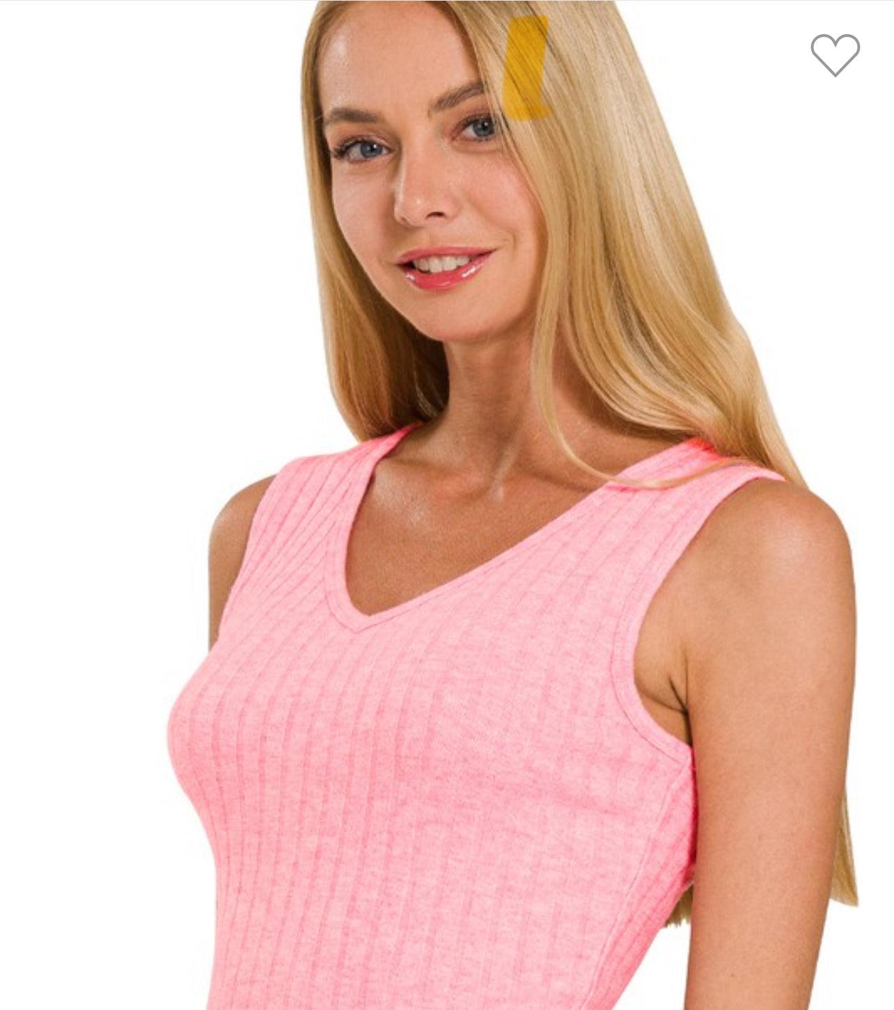 Rib Knit Sleeveless Top - BeLoved Boutique 