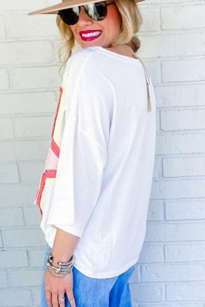 Star Patch Oversized Tee - BeLoved Boutique 