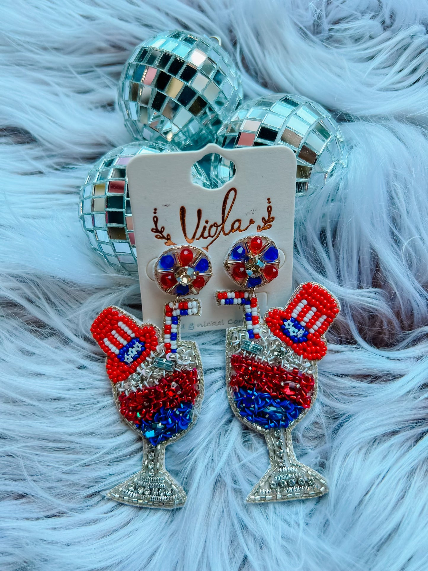 Uncle Sam Cocktail Earrings - BeLoved Boutique 
